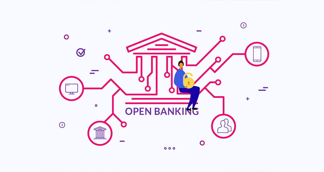 imagem feita no illustrator usando ícones variados e uma ilustração de um banco e uma pessoa segurando um cadeado